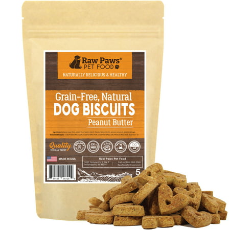Eager Paws Grain Free Dog Biscuits, 5-ounce - Peanut Butter - Made in USA Only - Dog Treats for Small Dogs, Puppies, Large and Senior Dogs - Crunchy Natural Dog