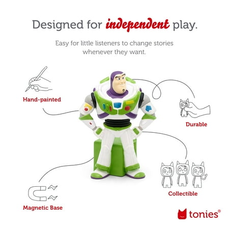 Tonies Disney Pixar Toy Story 2: Buzz Lightyear, Audio Play Figurine for Portable Speaker, Small, Multicolor, Plastic