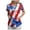 Red, variant on GEWSEY Plus Size Scrubs Womens 4th of July Patriotic Shirts Independence Day American Flag Print Stretchy Nursing Scrub Tops (Navy, 3XL)