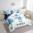 thumbnail image 3 of Manfei White Xmas Snowmen 7-Piece Twin Bedding Sets,Hello Winter Bedding Comforter Set,Merry Christmas Sheet Sets For Child,Breathable Home Decor Reversible, 3 of 8
