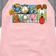 thumbnail image 3 of Garfield - Character Grid - Toddler And Youth Girls Raglan Graphic T-Shirt, 3 of 4