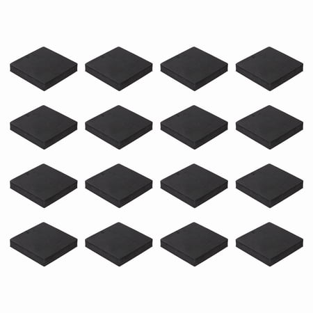 Single Sided Speaker Isolation Pads 80mmx80mmx15mm Square Black Non Slip EVA Acoustic Foam Pads Feet Anti-Vibration Base for Decks Speaker Subwoofer HiFi Sound System Pack of 16