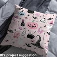 thumbnail image 2 of Homewish Kawaii Pink Pumpkin Fabric by the Yard 2 Yards for Kids, Halloween Witch Hat Sewing Fabric, Sugar Cartoon Fabric for Sewing, Lightweight Room Decor, 2 of 6