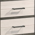 thumbnail image 4 of Benjara Yaz 25" Modern 2 Drawer NightStand- Bar Metal Handles- White & Gray, 4 of 7