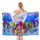thumbnail image 1 of Rainbow Rangers Toalla de playa de secado rápido con diseño temático, regalo para mujeres y niñas, ideal para cumpleaños, fans, amantes de la música, uso en la playa o al aire libre, 78 × 150 cm, 1 of 6