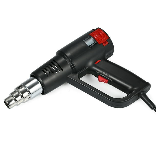 Geevorks 2000W Industrial Fast Heating Hot Air Gun LCD Digital Temperature-controlled Handheld Heat Blower Electric Adjustable Temperature Heat Gun Tool