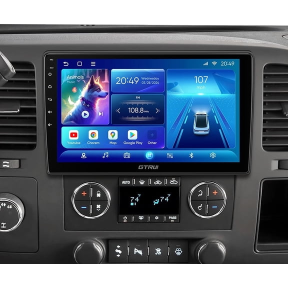 10.1" For GMC Sierra 1500 2008-2013 Android 13.0 Apple Carplay Stereo Radio GPS