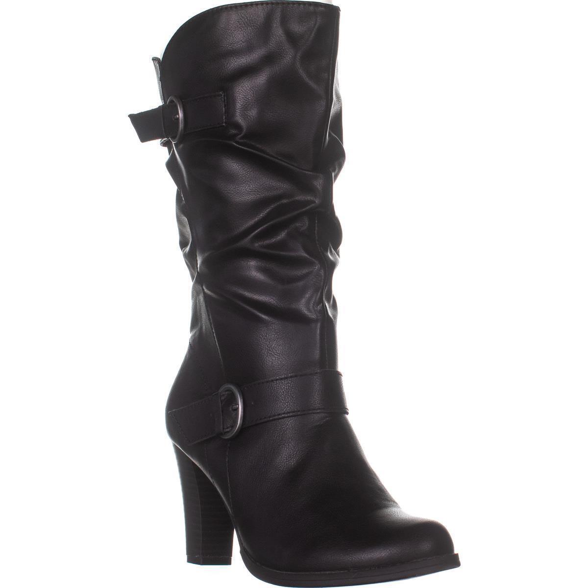 mid black boots womens