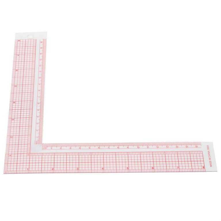  Plastic Sewing Ruler L Shaped Ruler Right Angle Ruler Sewing  Measure Tailor Ruler Clear Sewing Ruler for Tailor Craft Tool Drawing  Measuring Supplies(2 Pieces) : Arts, Crafts & Sewing