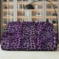 thumbnail image 2 of ZIATUBLES 8 PCS Recliner Chair Cover Stretch Reclining Sofa Covers with Storage Pockets for 3 Seater Reclining Counch Furniture Protector for Living Room, Leopard Print Violet Printed, 2 of 9