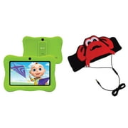 Contixo V9-3 Green 7-Inch Kids Tablet with 16 GB Storage (Green) & H1-Crab Kid's Fleece Headphones (Crab)