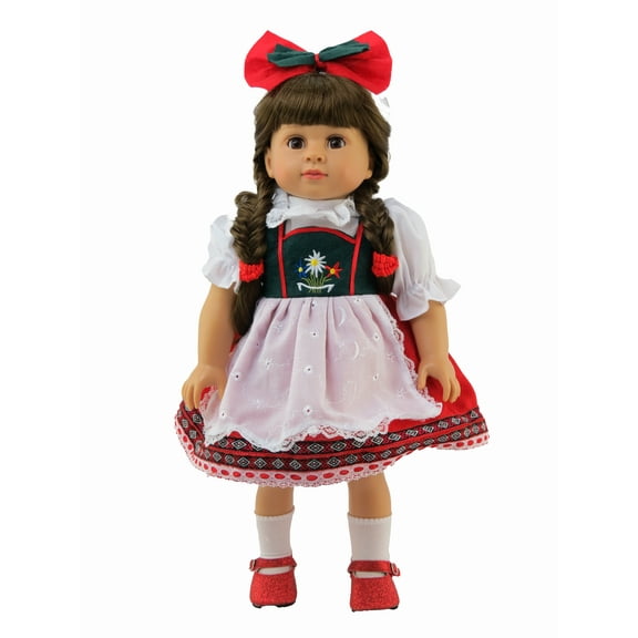 Traditional Swiss Dress made for 18 inch dolls