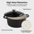 thumbnail image 4 of Daluvenix 4.5qt Enameled Cast Iron Dutch Oven Pot with lid for Bread,Non-Stick Cookware with Dual Handles for Cooking & Roasting, Black, 4 of 7