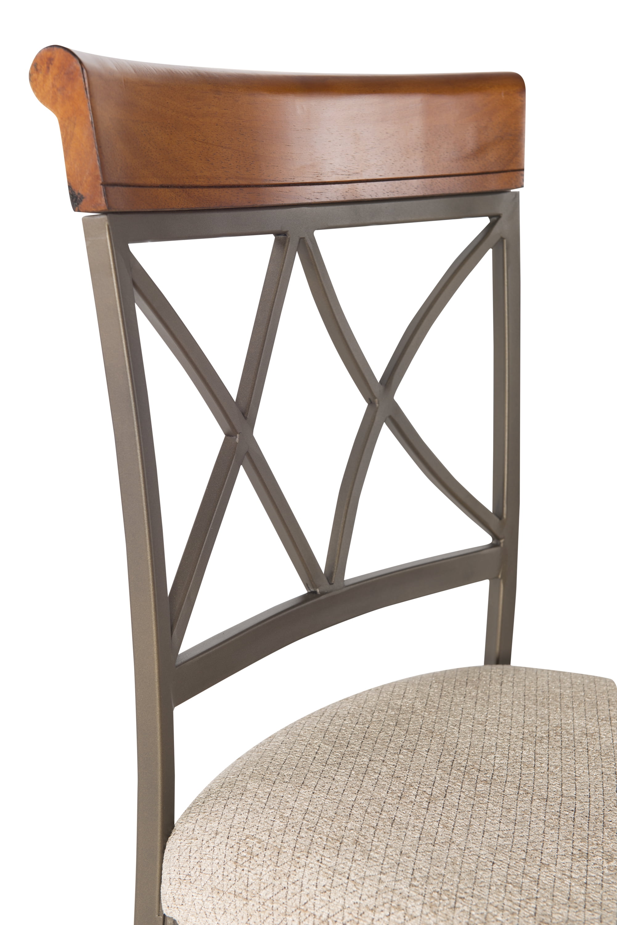 Powell Roselyn 29" Indoor Square Metal Bar Stool, Pewter