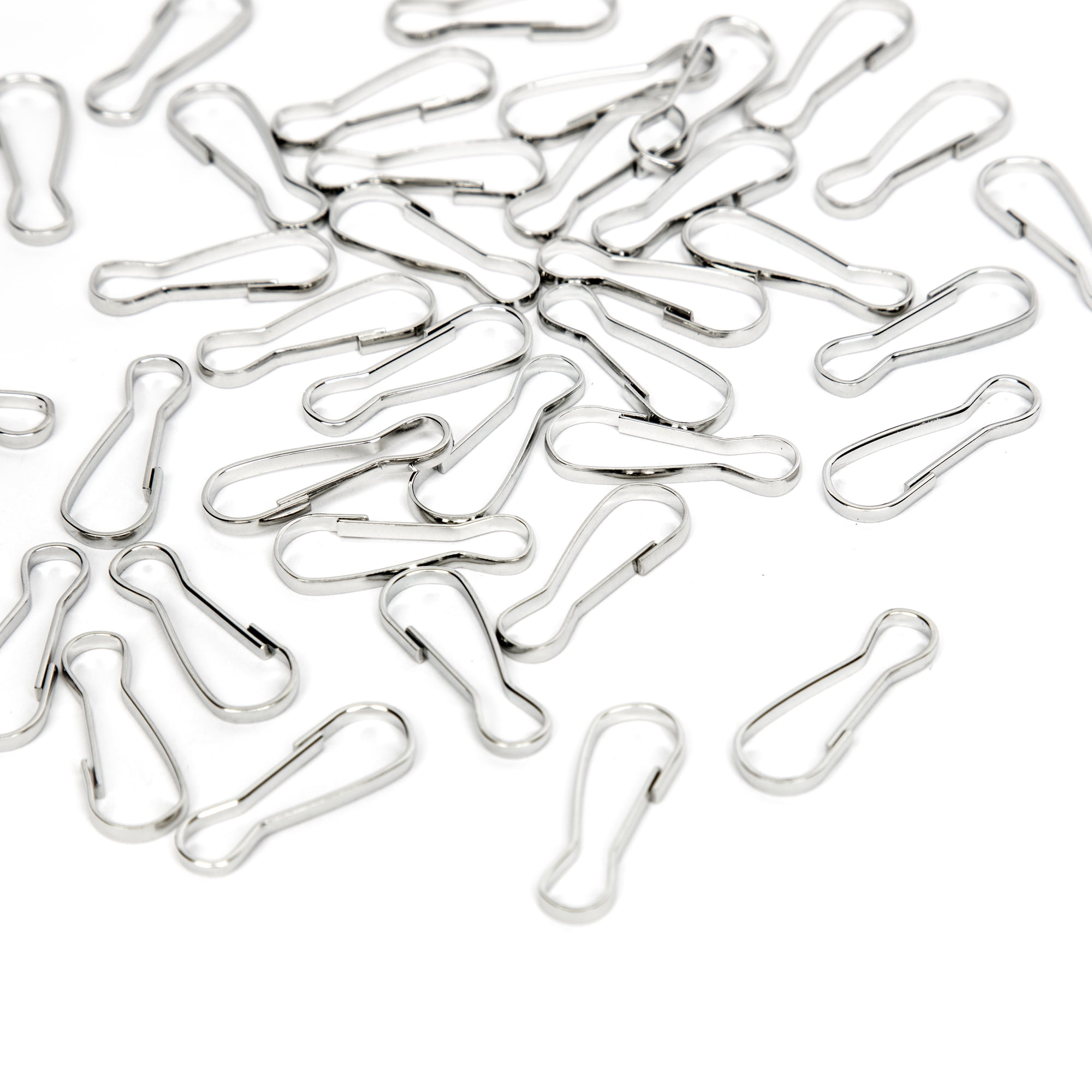Cousin DIY Metal Lanyard Hooks, Silver Finish, 40 Piece