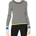 thumbnail image 3 of maison Jules Womens Striped Knit Sweater, Multicoloured, X-Large, 3 of 5