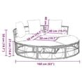 thumbnail image 2 of vidaXL Outdoor Lounge Bed without Canopy Black Poly Rattan, 2 of 5