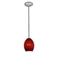 thumbnail image 1 of Access Lighting 28023-1R-BS-RUSKY Brandy FireBird Brushed Steel Pendant Ceiling Light in Red Sky, Incandescent - Rod, 1 of 1