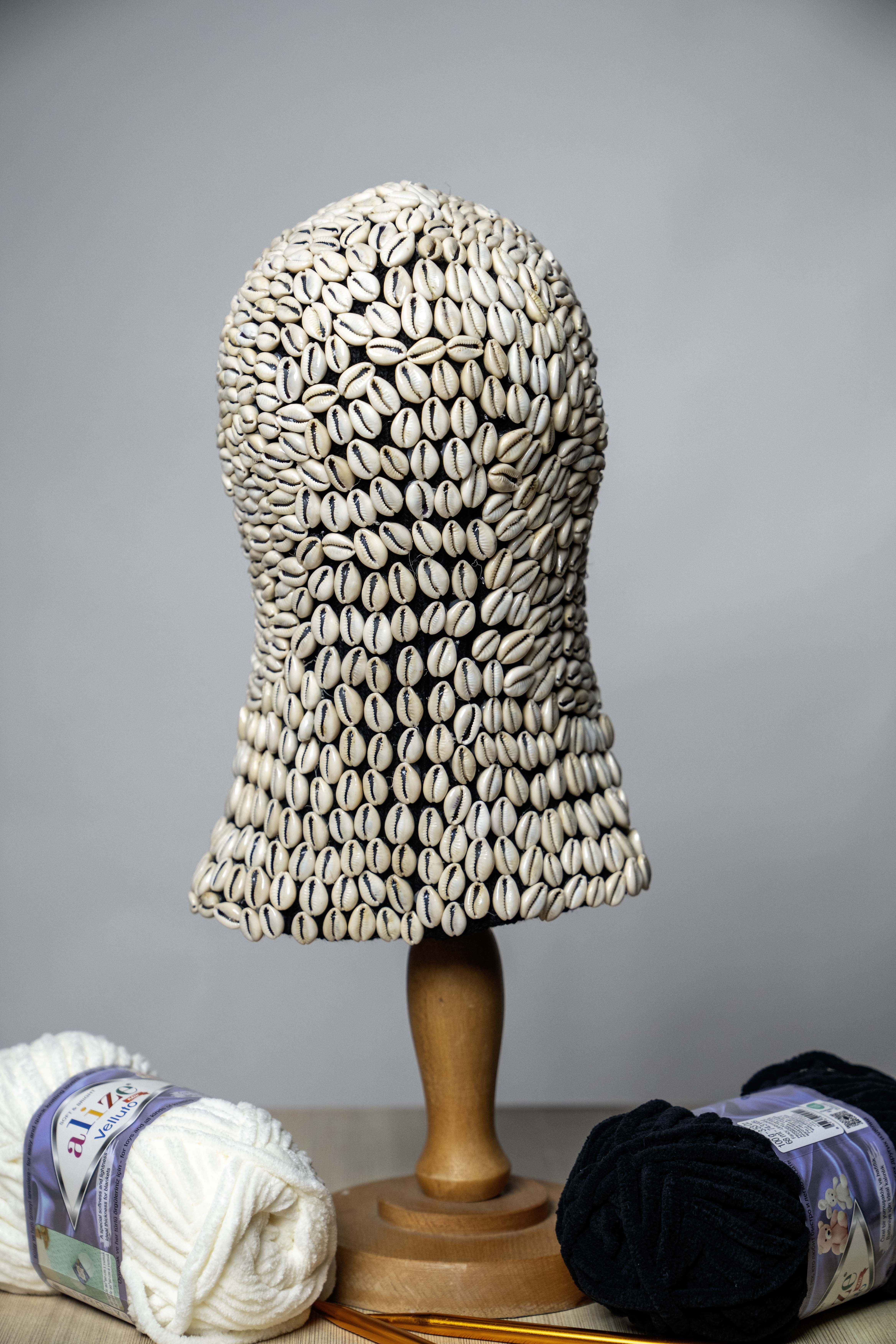 Handmade Balaclava mask, Seashell embroidered ski mask ,designer  mask, custom mask, snow mask, motorcycle mask