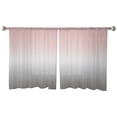 thumbnail image 2 of Ombre, Semi Sheer Curtains 54 Inch Length 2 Panels Set, Gradient Pink and Grey Sheer Kitchen Curtain Privacy Voile Window Curtain for Living Room Bedroom Rod Pocket Drapes, 2 of 7