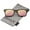 Tortoise-Gold / Pink Mirror, variant on Unisex Super Flat Slim Temple Square Mirror Flat Lens Horn Rimmed Sunglasses 51mm (Black-Gold / Orange Mirror) - 51mm