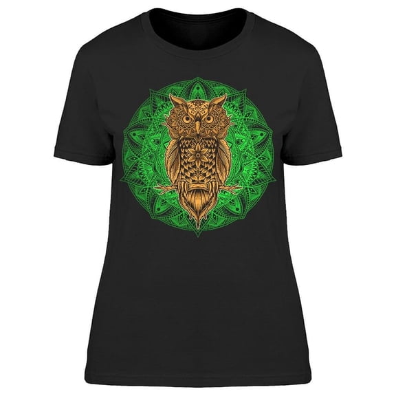 Owl Pattern With Circle Tee Women's -Image by Shutterstock