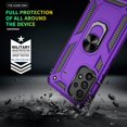 thumbnail image 5 of for Samsung A53 5G Case, Galaxy A53 5G Case with HD Screen Protector, [Military-Grade] Magnetic Ring Holder Kickstand Shockproof Protective Phone Case for Samsung Galaxy A53 5G, Purple, 5 of 7