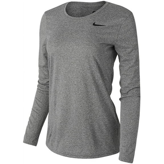 Nike Women's Legend L/S T SP20 TOP - Carbon Heather/Carbon Heather/Black