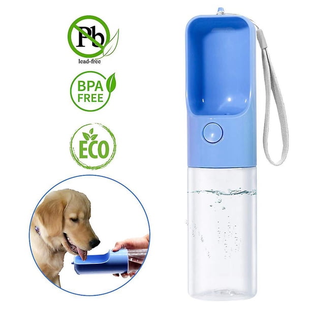 Botella de agua para perros sin fugas para caminar y hacer senderismo al aire libre, taza portátil para beber agua de viaje para perros con dispensador de tazones para mascotas sin
