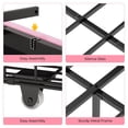 thumbnail image 7 of Afuhokles Velvet Upholstered Full Size Bed Frame with 4 Drawers and Hidden Storage Headboard, LED Lights and Charging Station,Pink, 7 of 7