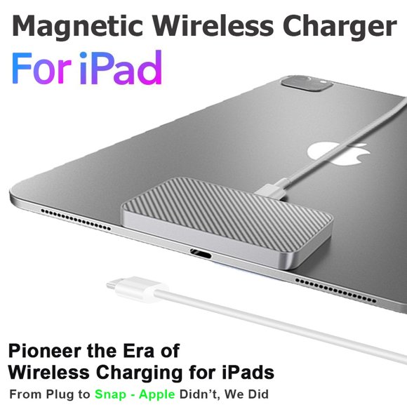 iPad Smart Connector Charger, Magnetic Adsorption Charge Pad Wireless Charging For iPad Pro 12.9" 3/4/5/6th Gen