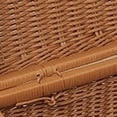 thumbnail image 3 of Caja de Picnic Tejida Caja de Almacenamiento Tejida Retro Inodora de Ratán de Plástico con Mango en Forma de Anillo para Exteriores Color Madera S YUNYI BRAND Deportes, 3 of 5