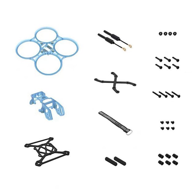 Para Pavo20 Brushless Whoop Frame con Soporte HD VTX Compatible con para O3 para Piezas de Dron FPV de 2 Pulgadas Azul