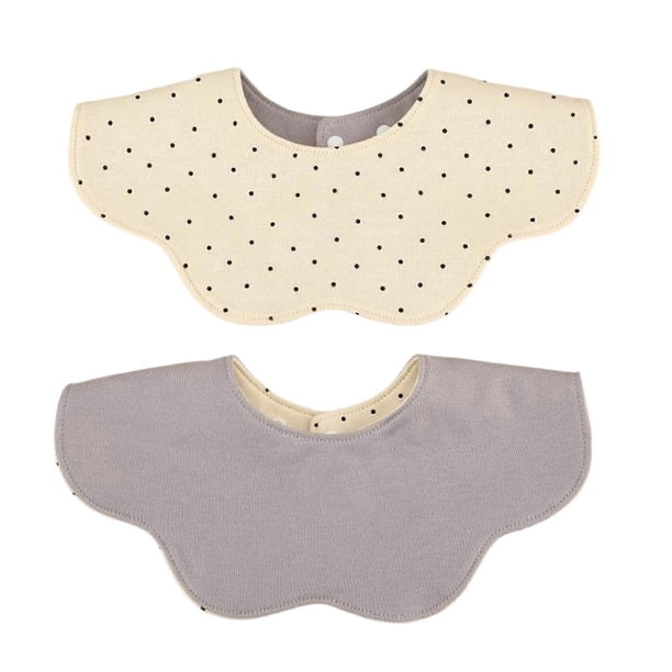 Double Sided Baby Bib 360 Degree Coverage Cotton Drooling Stopper Easy Cleaning Multiple Pattern for Boys Girls Multicolor