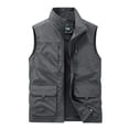 thumbnail image 3 of Bcfgryg Mens Jacket Field Pofessional Emergency Field Fishing Multi Pocket Vest Men's Jacket Gray L, 3 of 3