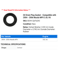 thumbnail image 2 of Oil Drain Plug Gasket - Compatible with 2004 - 2006 Mazda MPV 3.0L V6 2005, 2 of 2