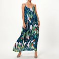 thumbnail image 1 of WILLBEST Vestidos Casuales Para Mujer Verano Vestido Largo De Verano Para Mujer, Informal, Con Cuello En V, Sin Mangas, Bohemio, Suelto, Informal, Ajustado, Con Hombros Descubiertos, Vestido Floral, 1 of 3