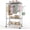 Chrome plating, variant on Kicctian 3-Tier Heavy Duty Rolling Clothes Rack,Metal Garment Organizer with Adjustable Shelves, Detachable Hanging Rod, Side Hooks & Wheels, Chrome Plated,Black