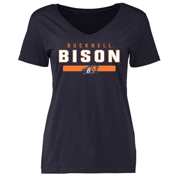 Women's Navy Bucknell Bison Team Strong T-Shirt