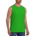 thumbnail image 2 of Kdxio Green for Men's Muscle T-shirt,Sleeveless for Workout Running Athletic Gym Lounge Casual, 2 of 7