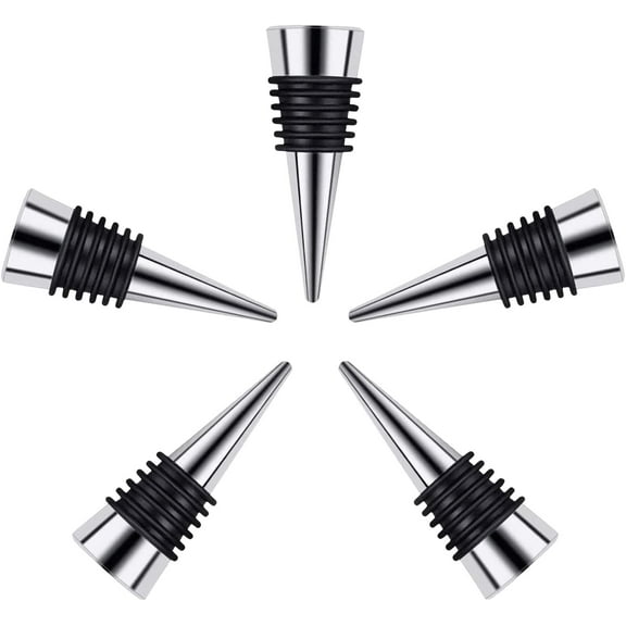 Stainless Steel Wine and Beverage Bottle Stoppers Ball Designed Wine Bottle Corks Tapered Storage Crafts Art DIY (5)