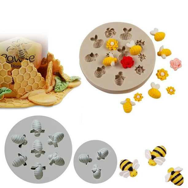 Molde para pastel de panal, molde de silicona de abeja, moldes para hornear colmena de panal, molde de silicona de abeja construido para el futuro