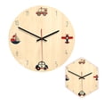 thumbnail image 2 of Reloj de pared adhesivo de madera retro de bricolaje Reloj colgante resistente al agua de bajo ruido para el hogar, WPC011a kenally HA001626-01, 2 of 6