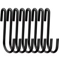 thumbnail image 1 of Paquete de 24 ESFUN Ganchos en forma de S resistentes de 3 pulgadas, color negro, ganchos para colgar en forma de S, ganchos para colgar en forma de S, perchas para utensilios de cocina, cucharas, sar, 1 of 5
