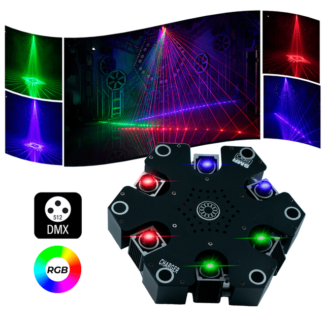 Efecto Laser Rgb 500mw 360 Smr Pro Charger Dmx