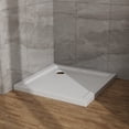 thumbnail image 4 of 32"x32" Shower Base, Corner Drain, White, Non-Slip, No Threshold, Acrylic, 4 of 6