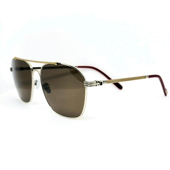 Porta Romana Vintage Collection Sunglasses Model 1280 Silver with Gold and Brown Lenses