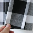 thumbnail image 4 of 3 Pieces Tier Curtains and Valance Set Black White Farmhouse Kitchen Window Tiers Classic Buffalo Check Small Short Bathroom Curtain Cotton Blended Plaid Gingham Half Window Cafe Curtains 36", 4 of 4