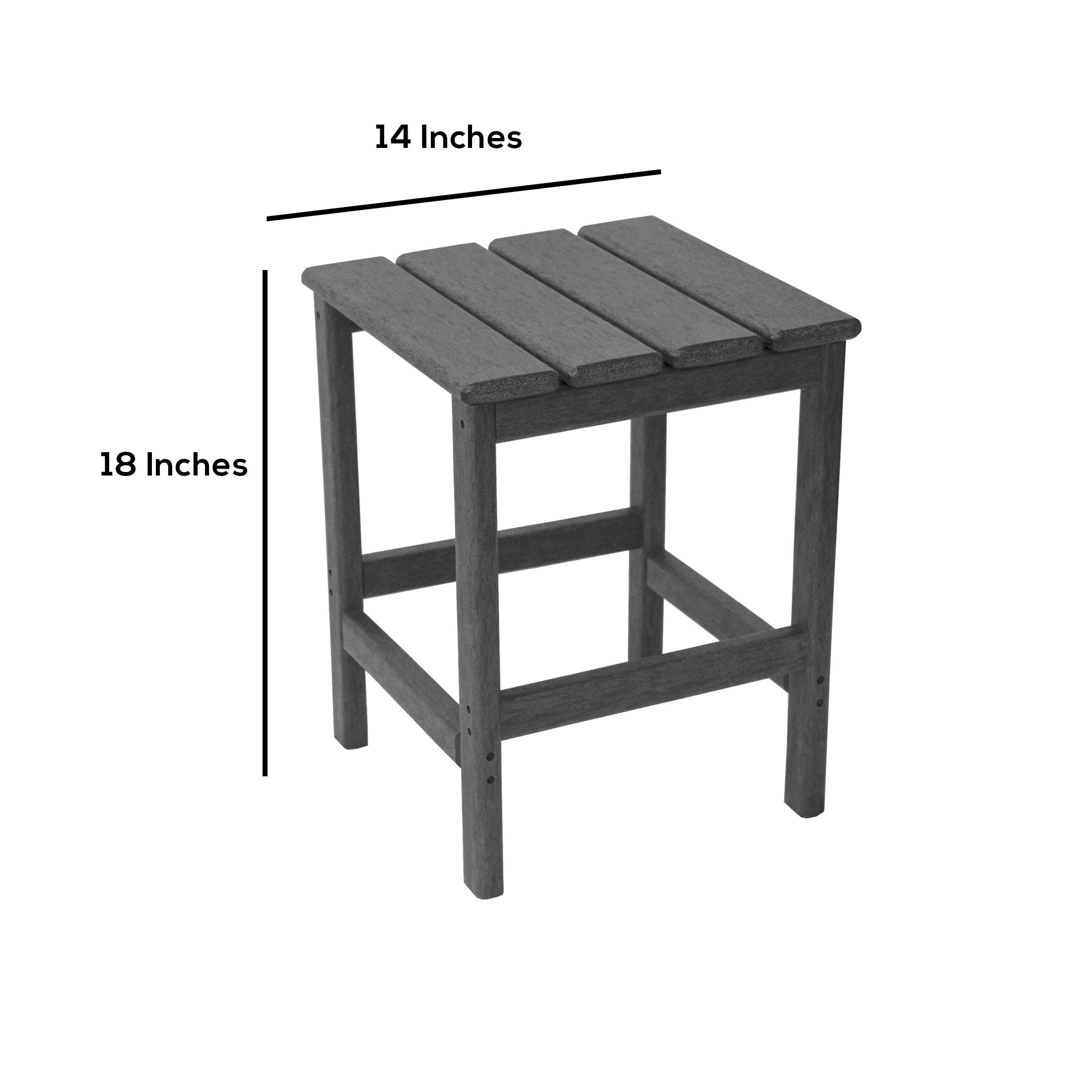 Polytrends  Laguna Hdpe All Weather Outdoor Patio Rocking Chairs With Side Table (3-Piece Set) Lime