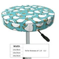 thumbnail image 4 of Kdxio Cartoon Funny Goose Print Stool Covers Round,Stretch Round Bar Stool Covers Washable Bar Stool Cushion Slipcover for 12-15 Inch Chair, 4 of 7